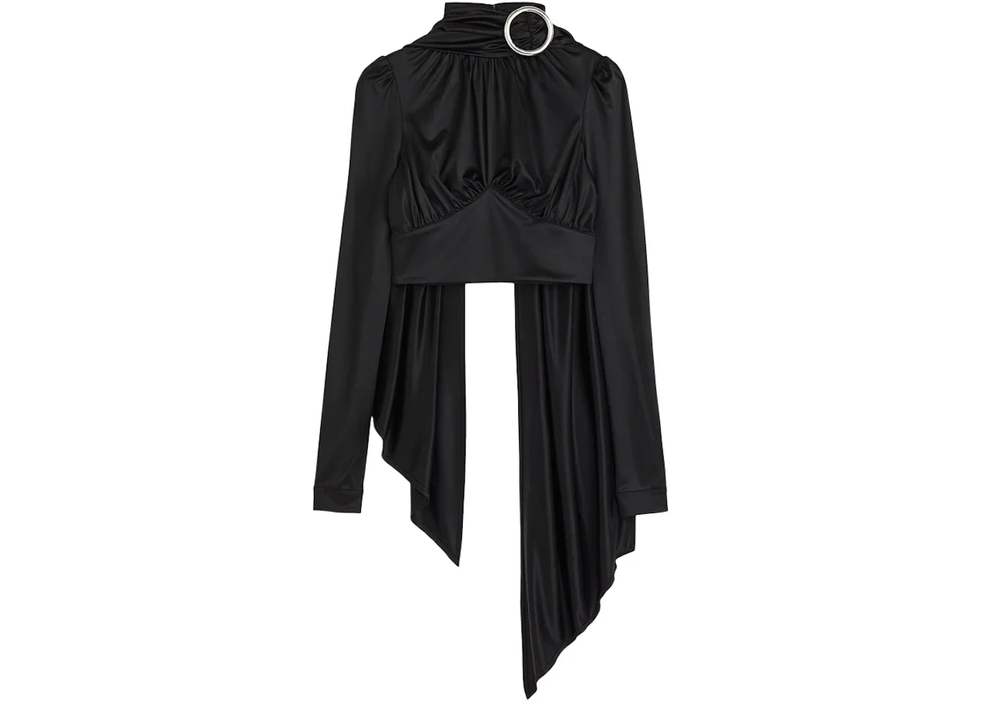 Rabanne H&M Jersey Scarf-Detail Top Black - 1