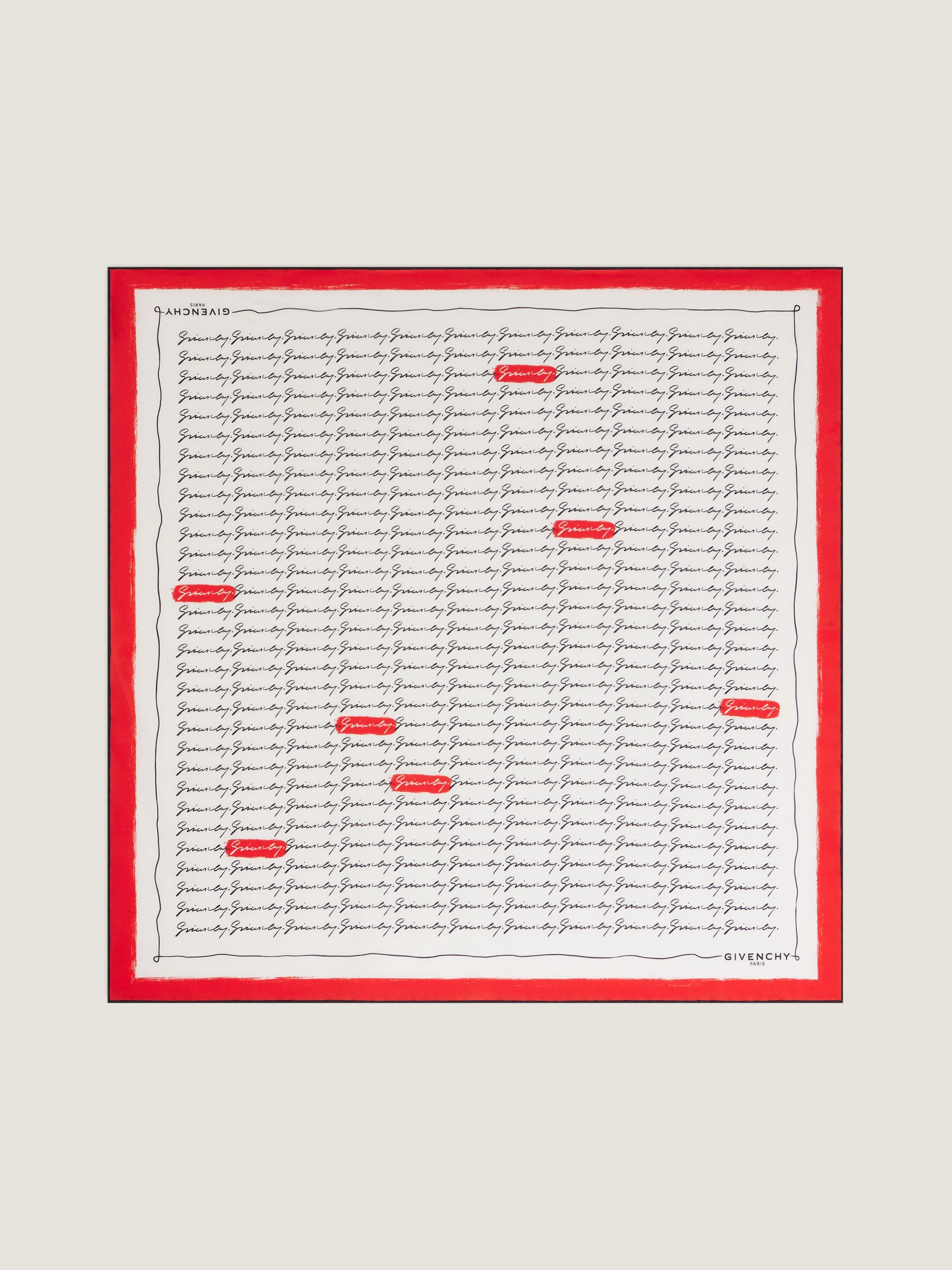 SQUARE IN SILK WITH GIVENCHY SIGNATURE - 1