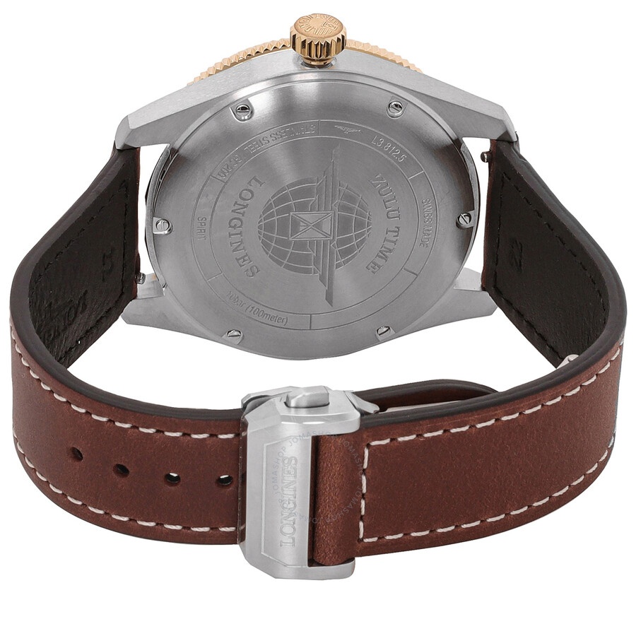 Longines Spirit Zulu Time Automatic Anthracite Dial Men's Watch L3.812.5.53.2 - 3