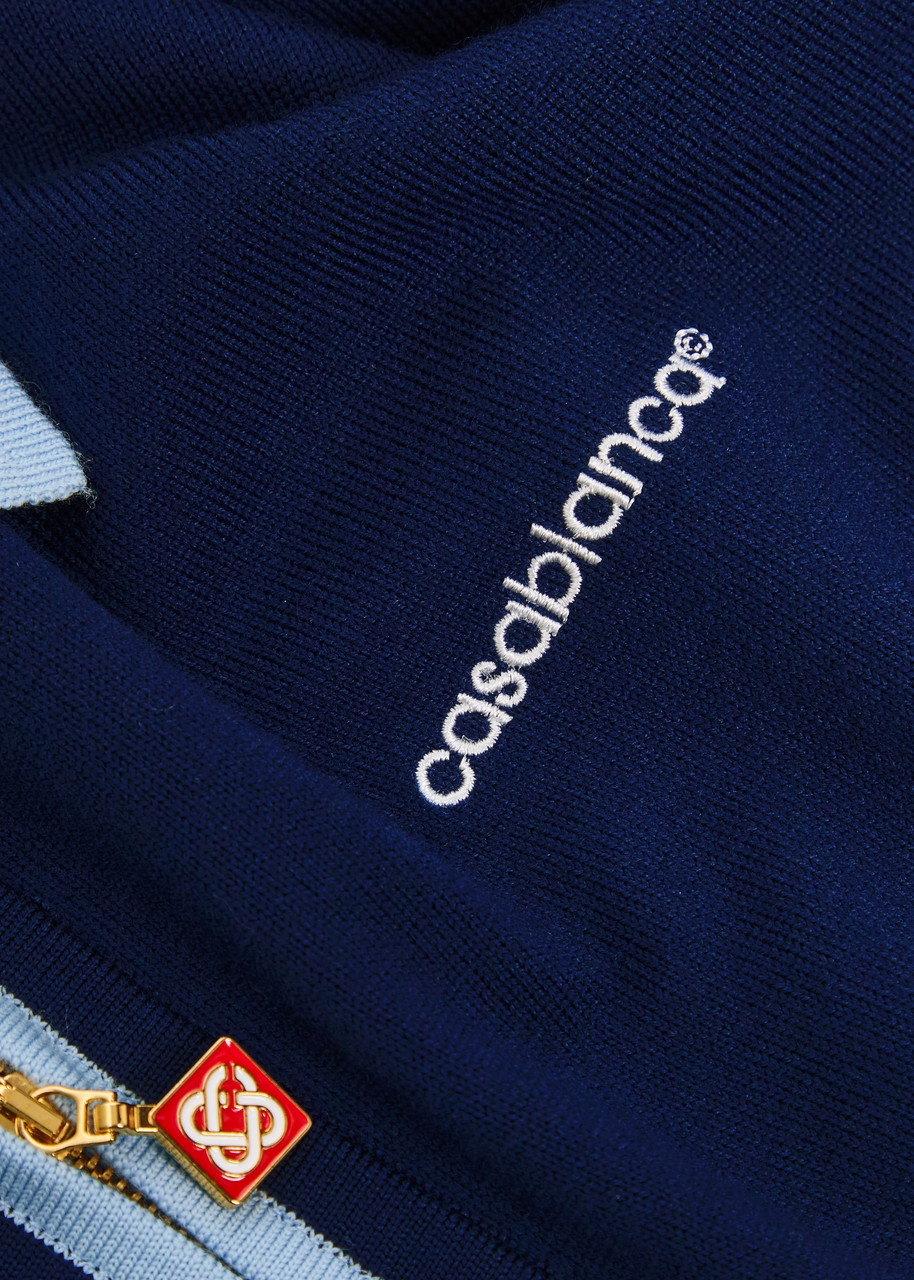 Casablanca Tennis Logo-embroidered Wool Polo Shirt - 5