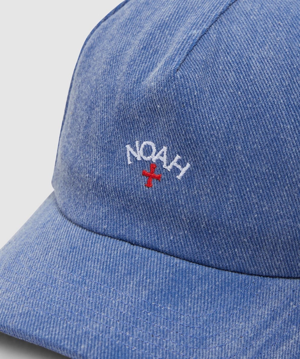 Recycled denim core logo 5 panel cap - 3