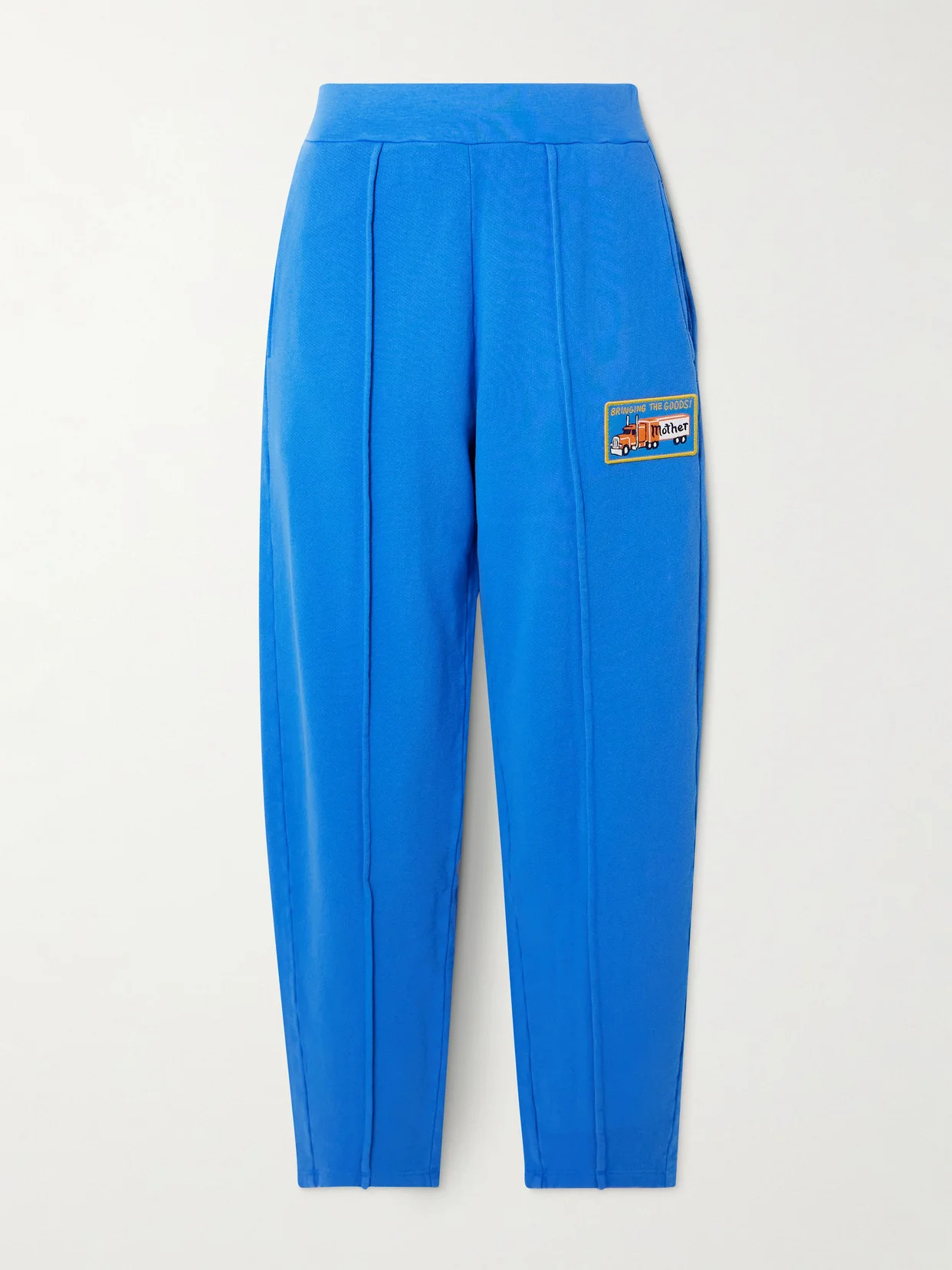 The Quickie Pin Up Barel Flood Appliquéd Cotton-jersey Sweatpants - 1
