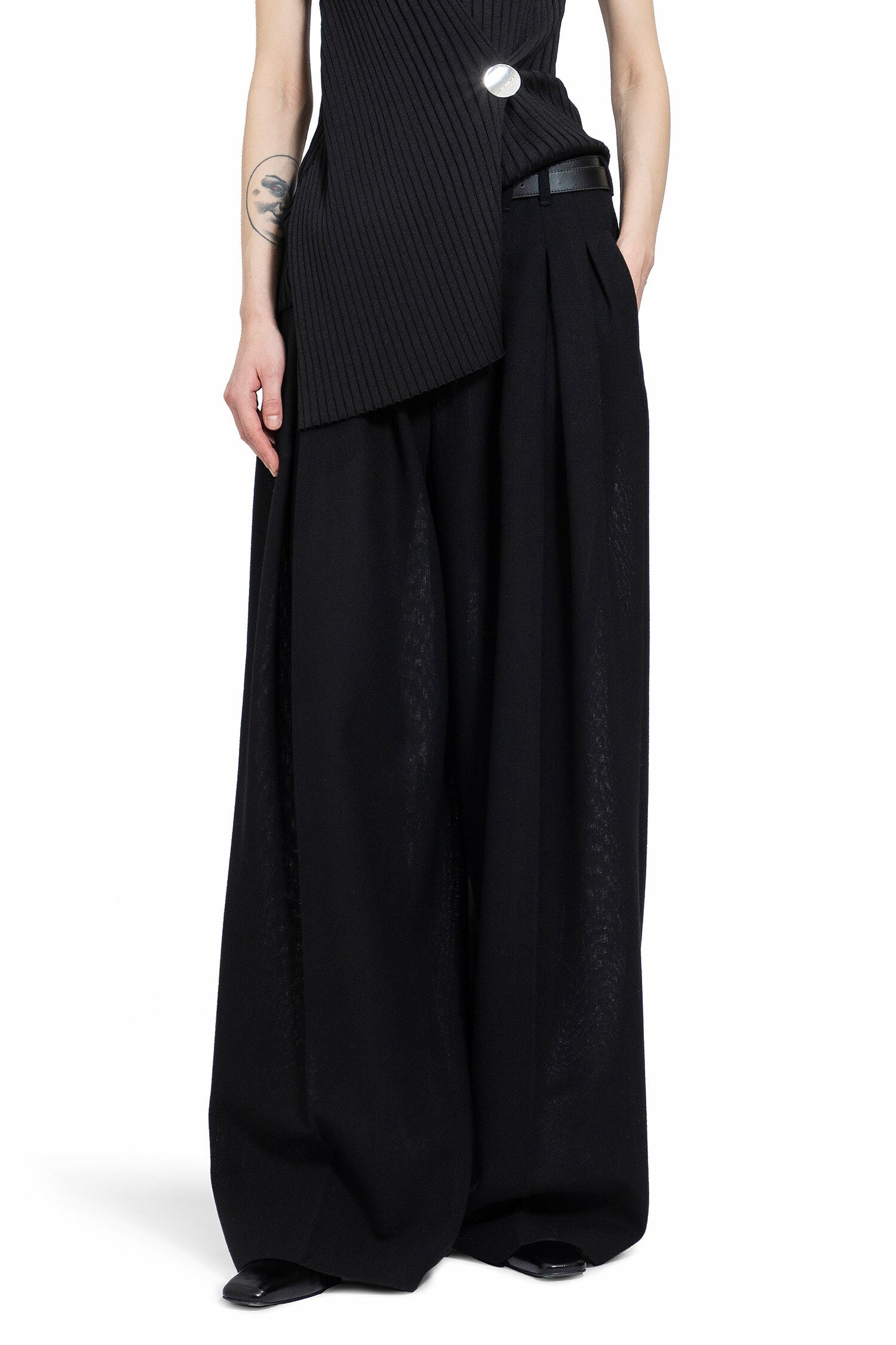 JIL SANDER WOMAN BLACK TROUSERS - 2