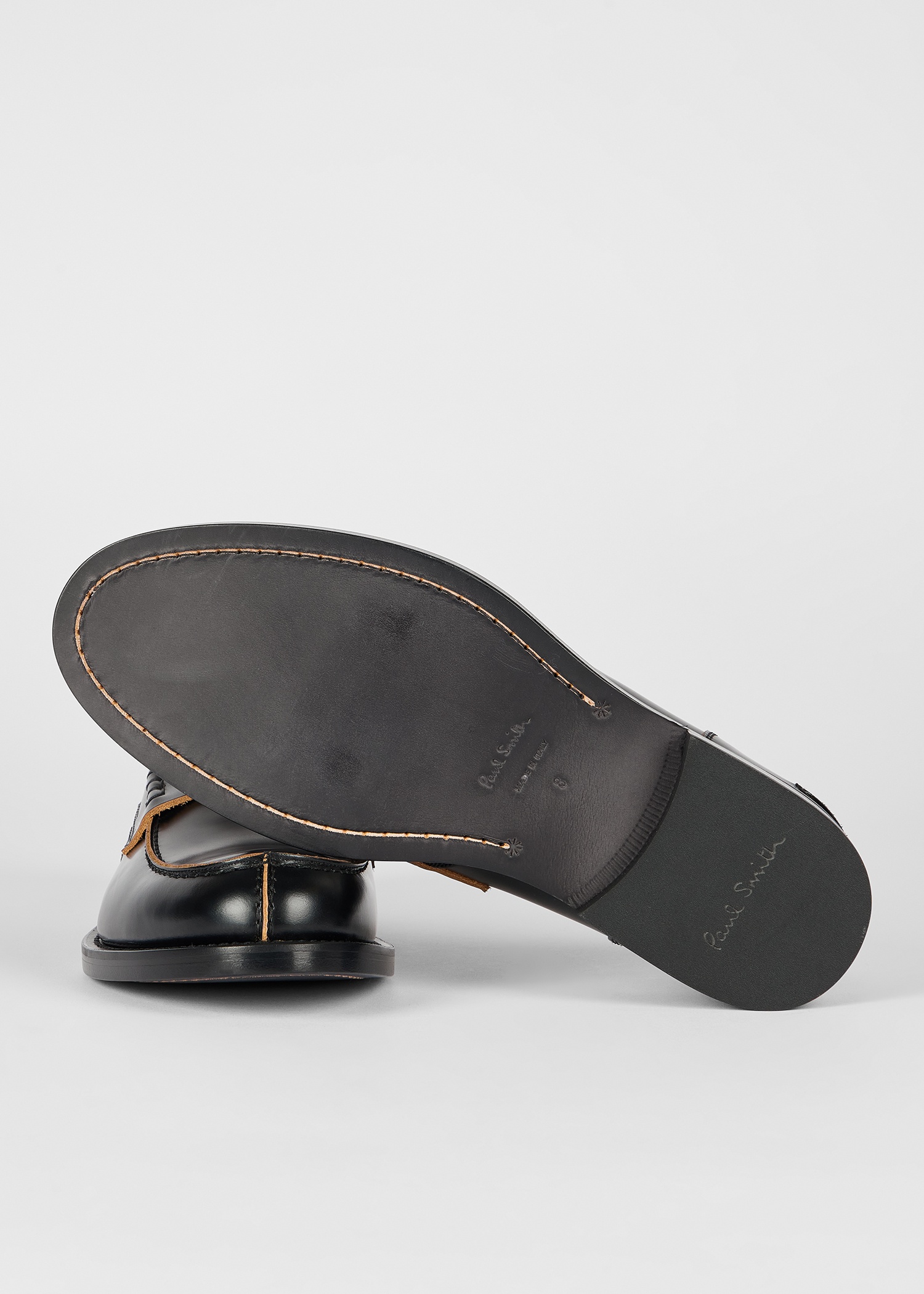 Black High-Shine Leather 'Donovan' Loafers - 2
