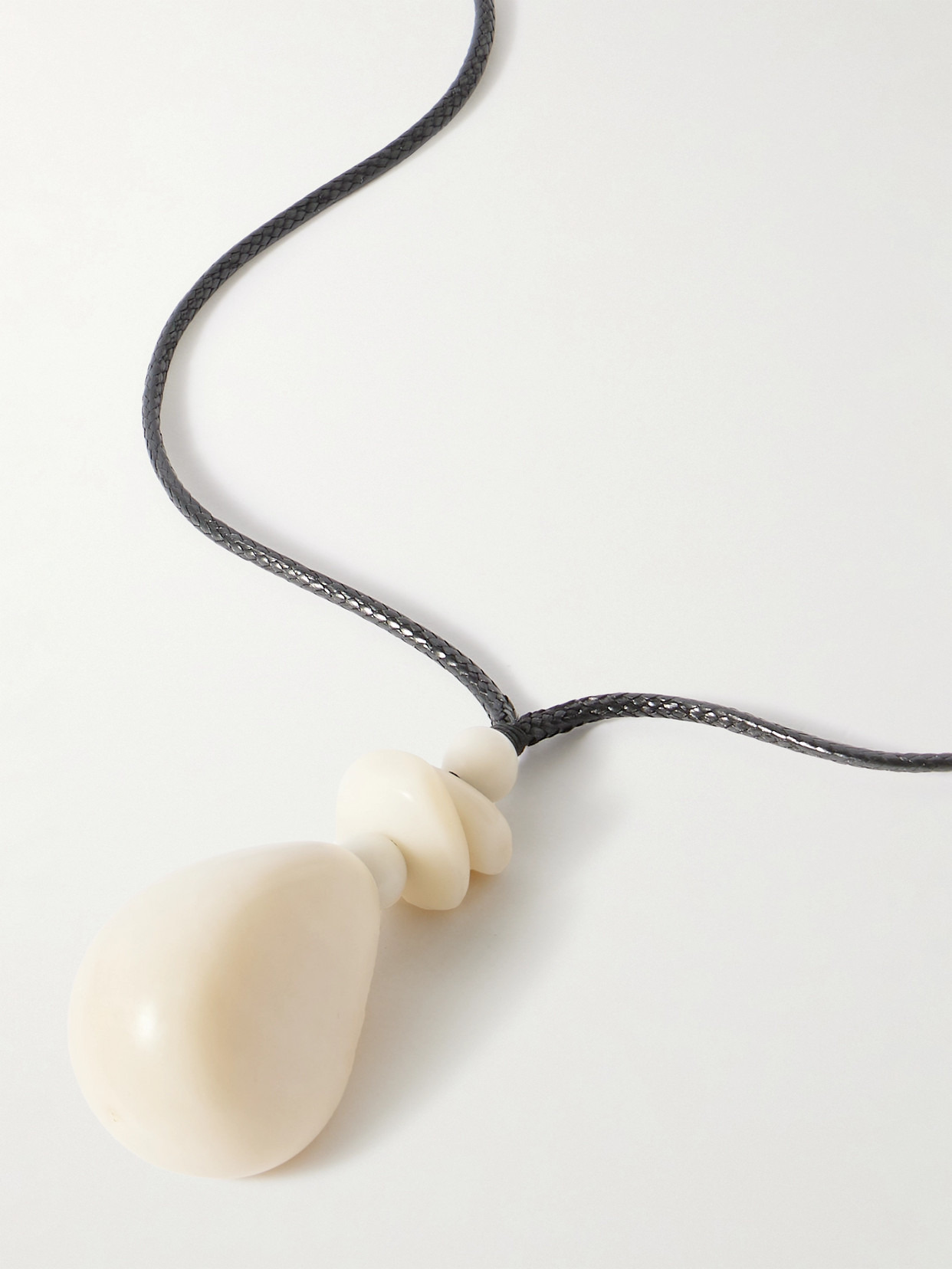 The Pendant Tagua And Leather Necklace - 4