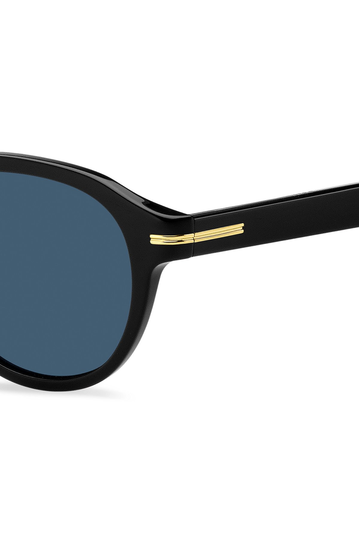 BLACK-ACETATE SUNGLASSES WITH GOLD-TONE HINGES - 2