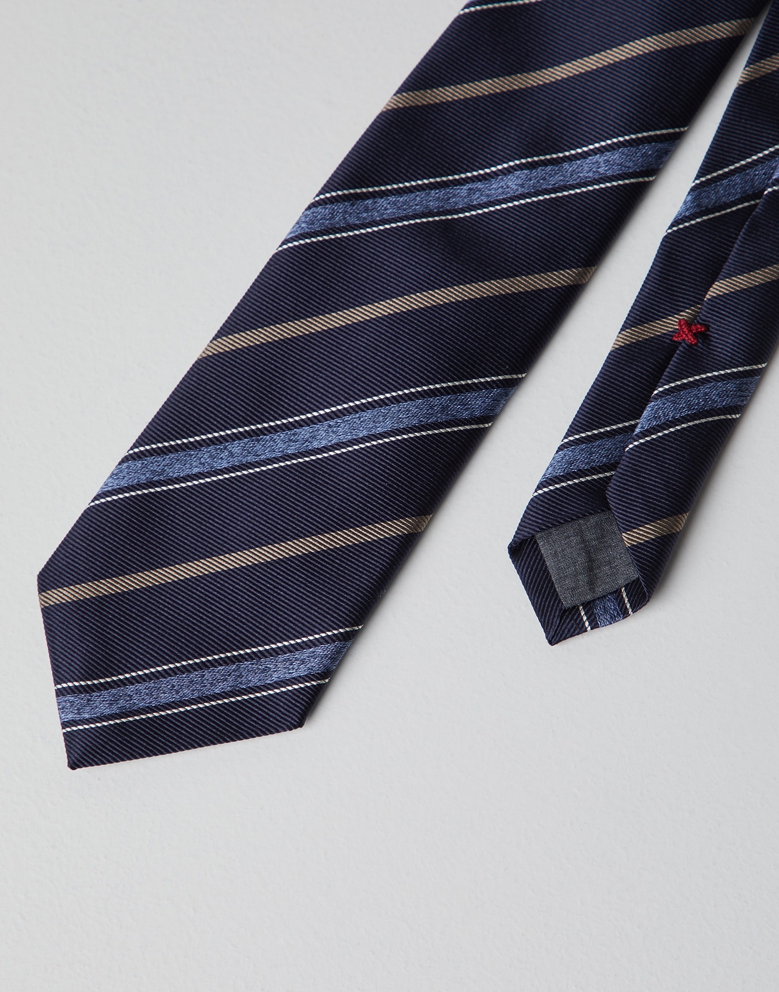 Silk textured stripe tie - 2