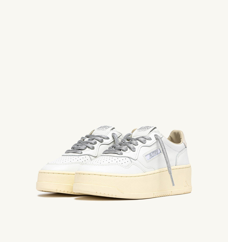 AUTRY MEDALIST PLATFORM SNEAKERS IN WHITE LEATHER outlook