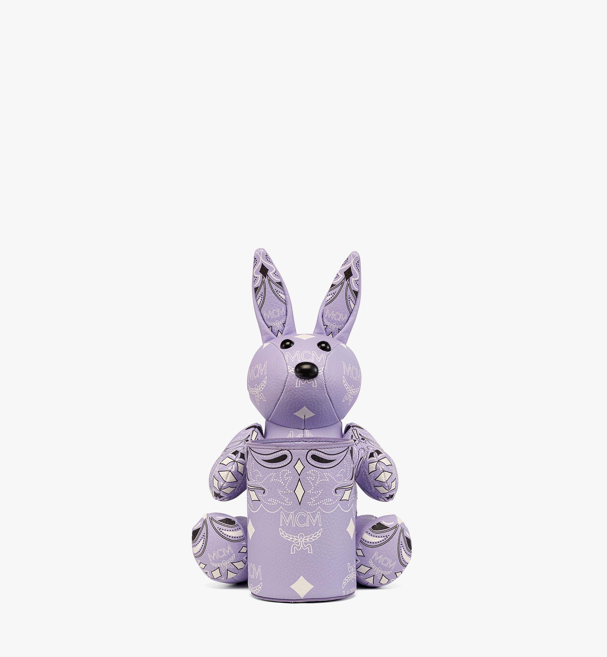 MCM Park Rabbit Stationery Holder in Bandana Visetos - 1