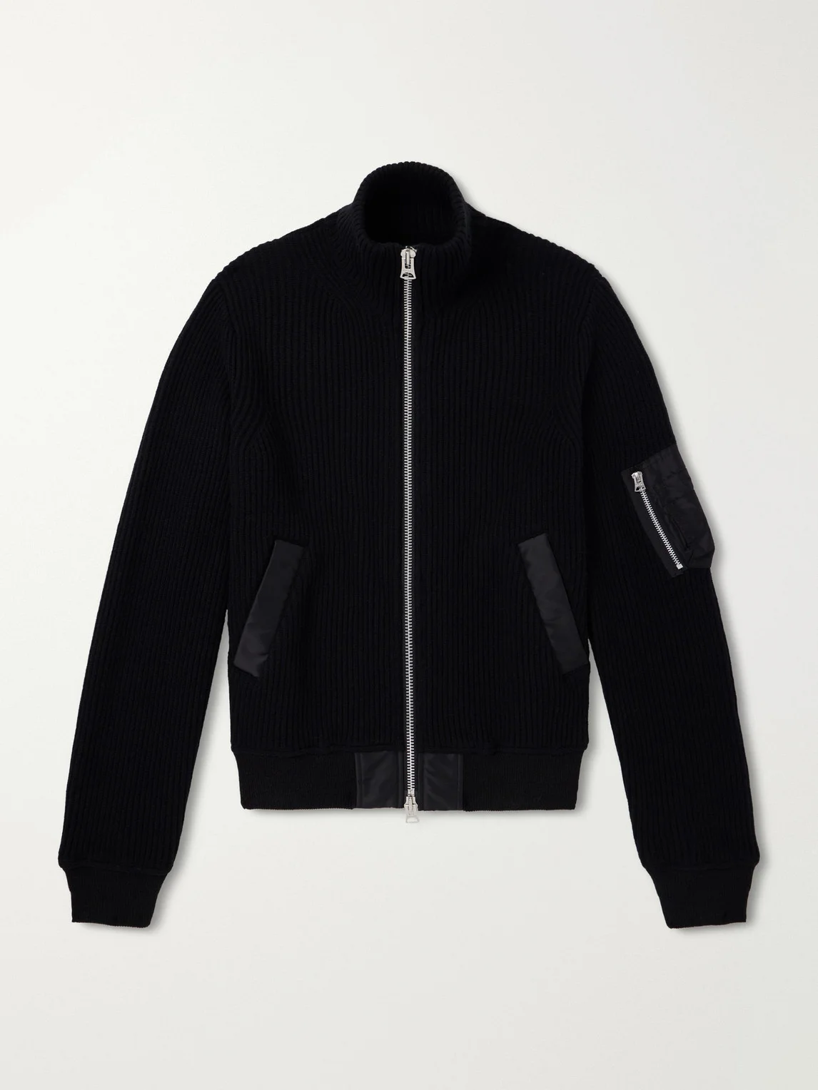 Knitted Wool Blouson Jacket - 1
