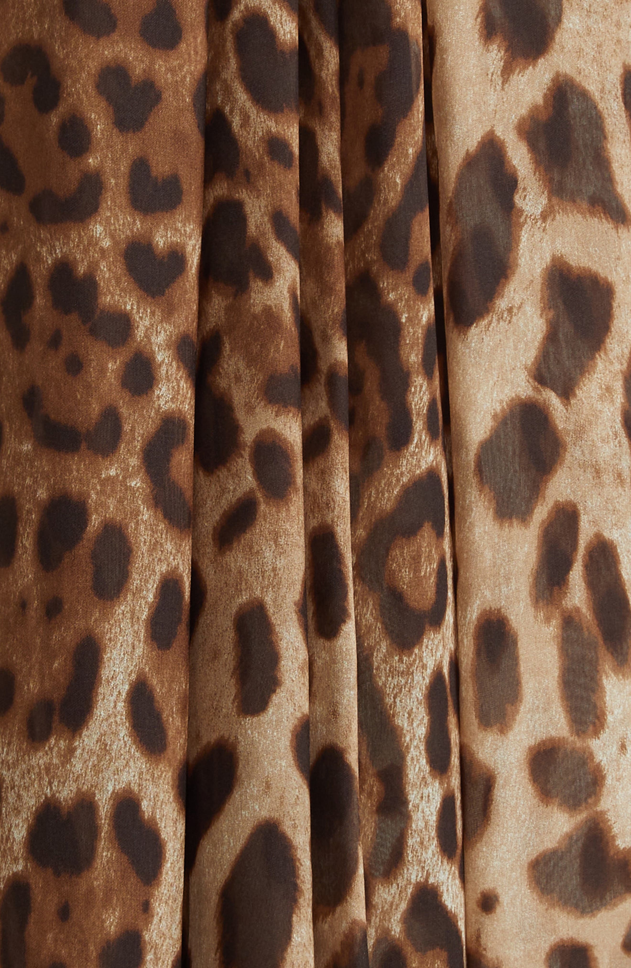 Leopard Print Silk Chiffon Halter Dress - 6