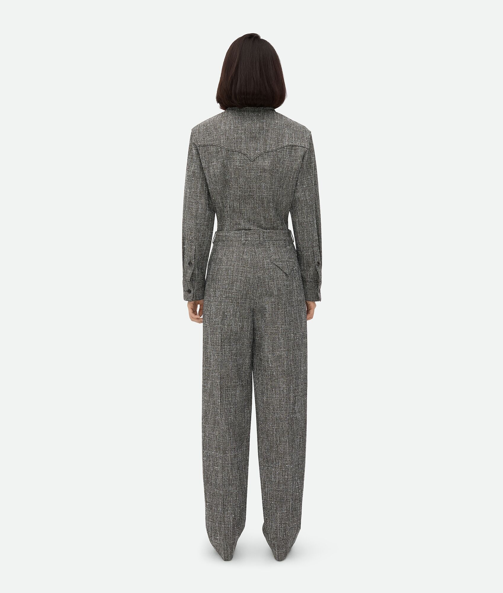 Melange Viscose And Silk Trousers - 3