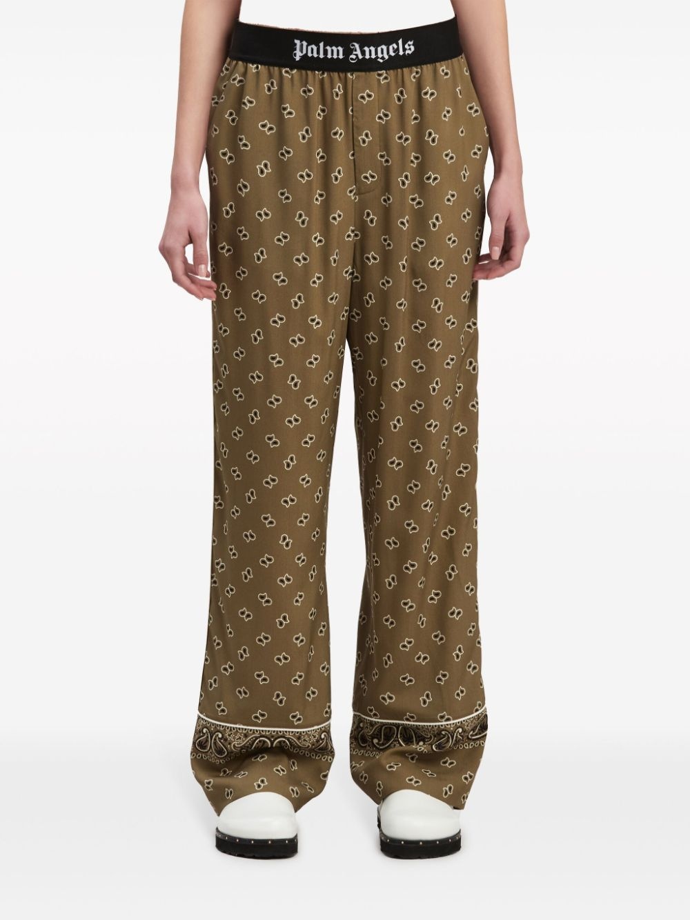 paisley-print straight-leg trousers - 3