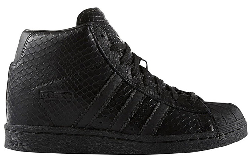 (WMNS) adidas 원본 Superstar 위로 비 미끄러짐 착용 저항하는 높 경도 운동 검정 S76404 2