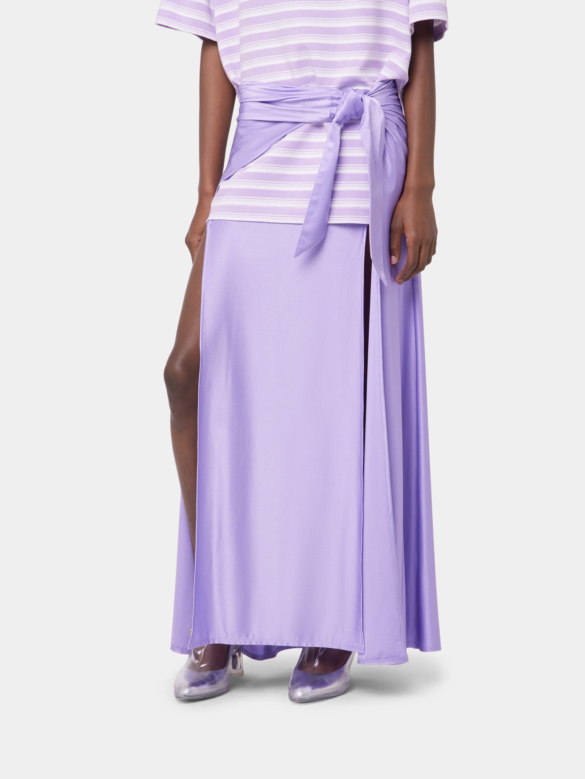 LAVENDER LONG SKIRT IN JERSEY - 6