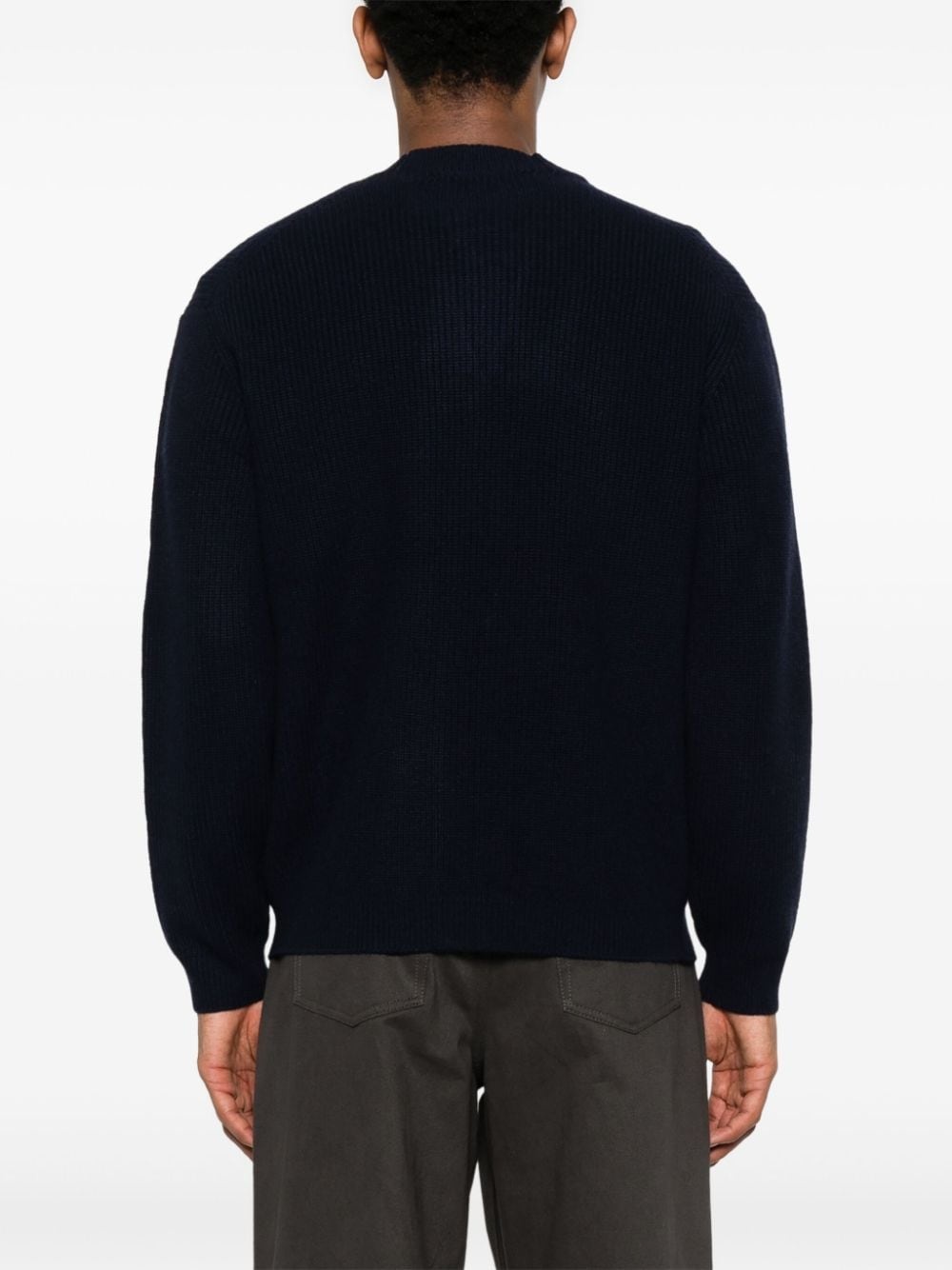 Bold Fox Head ribbed sweater - 4