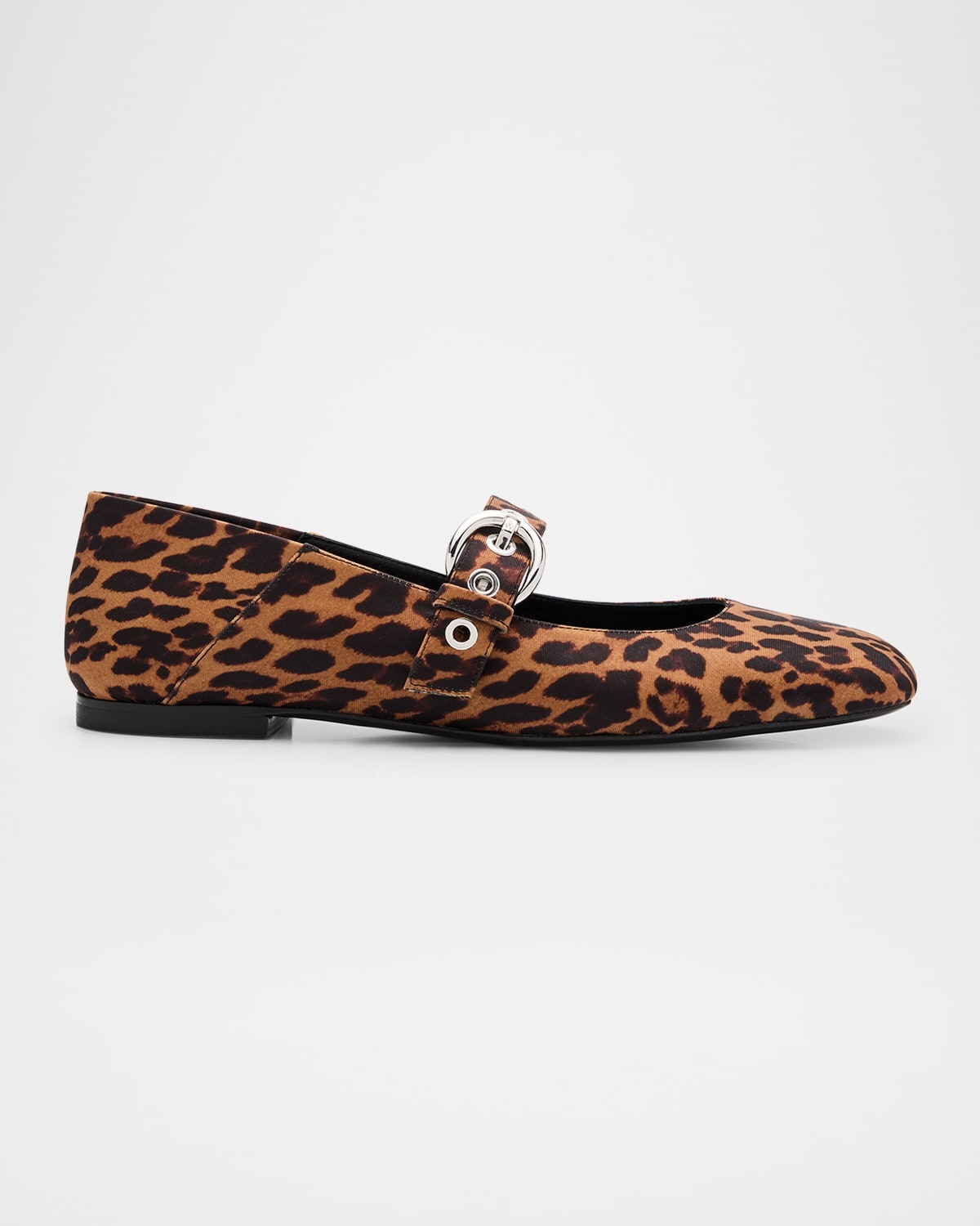 Supermoto Leopard Mary Jane Ballerina Flats - 1
