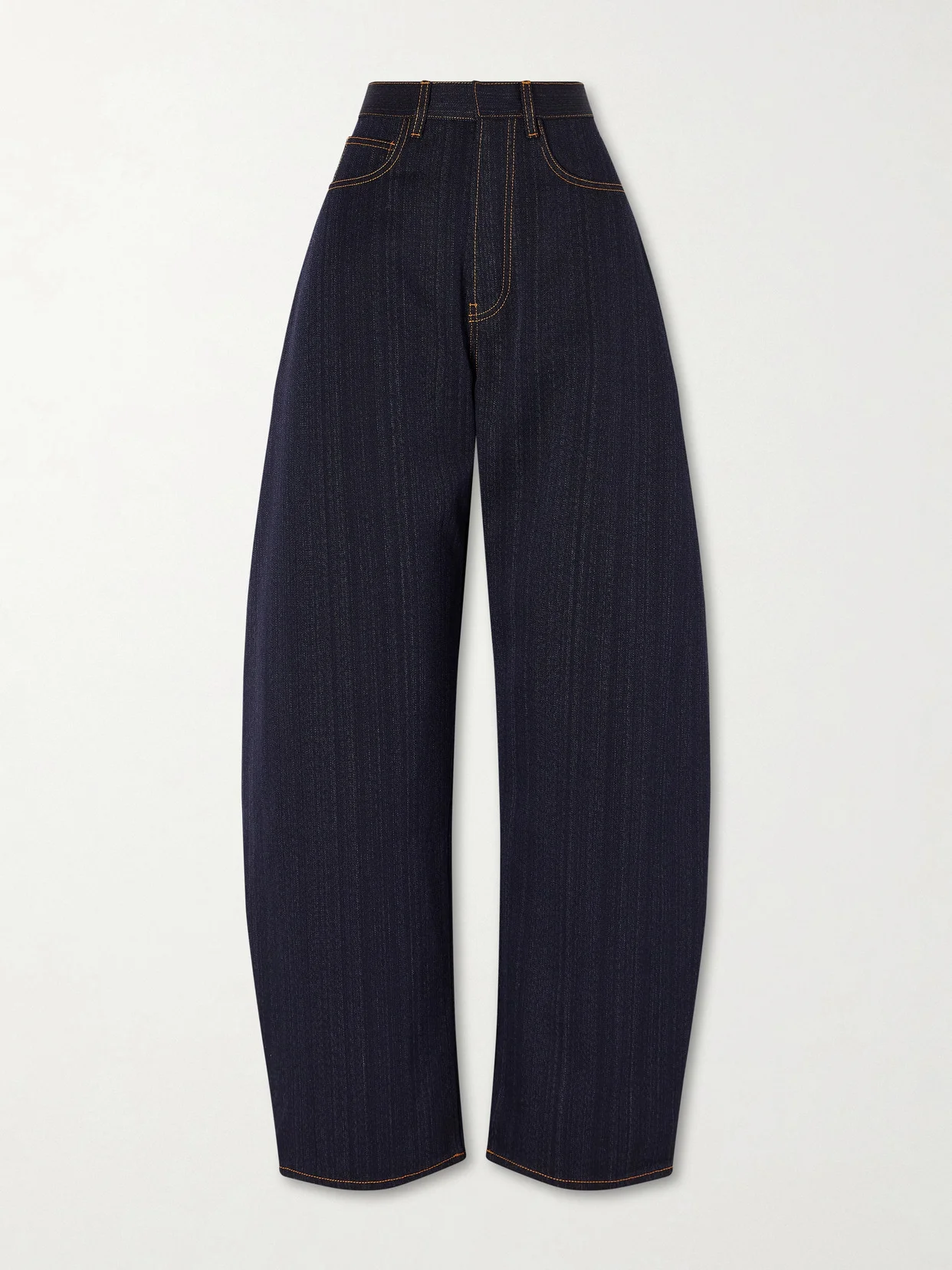 Denim High-rise Barrel-leg Jeans - 1