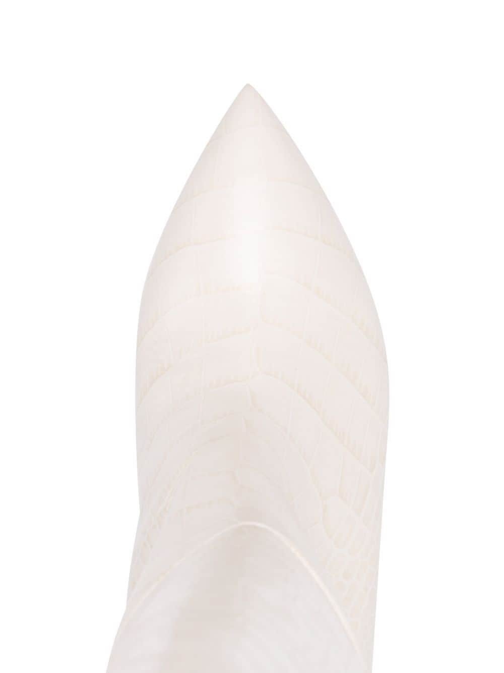 croc-effect stiletto boots - 4