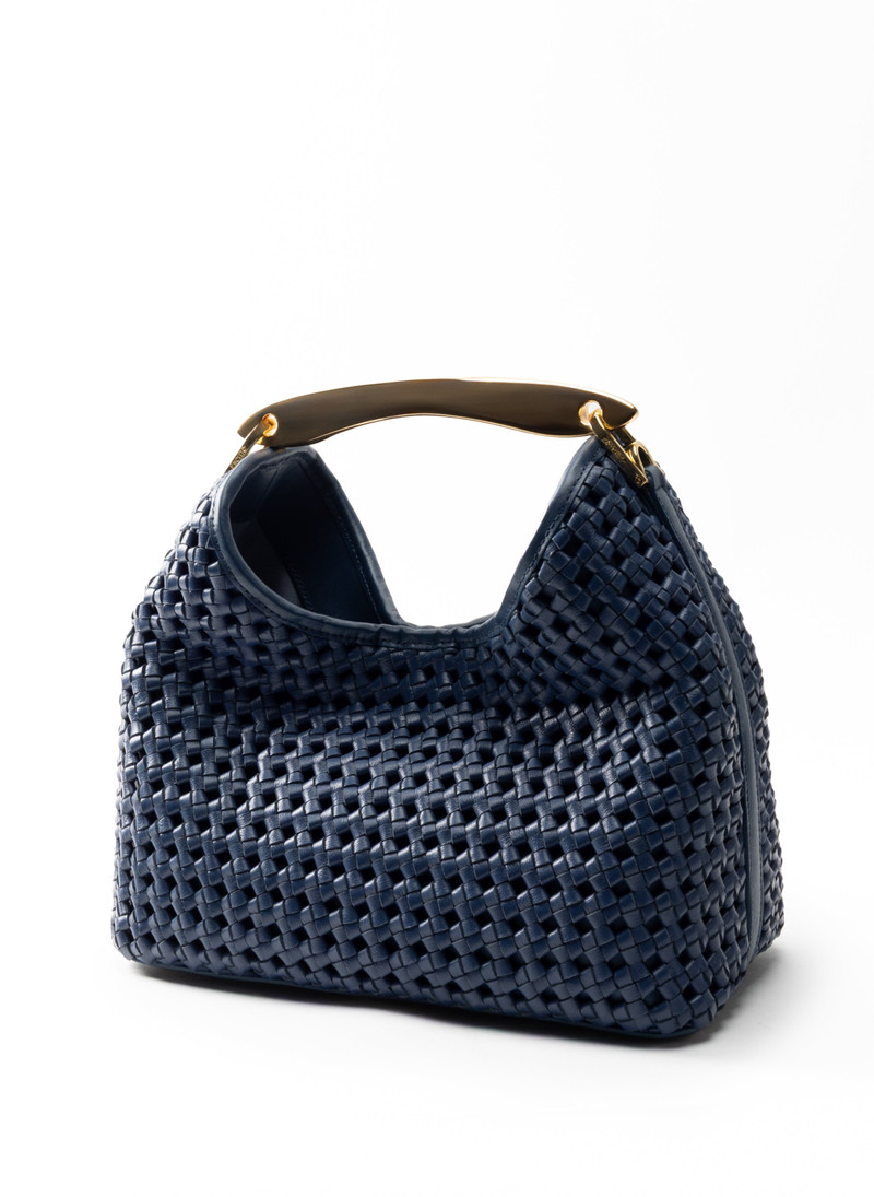 Elleme Boomerang Woven Leather Navy outlook