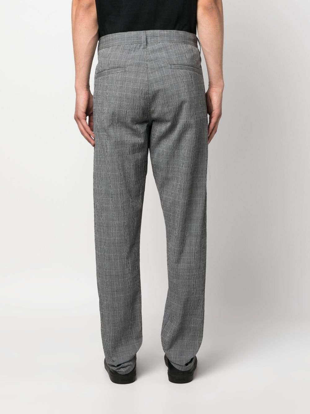 plaid-pattern tailored trousers - 4