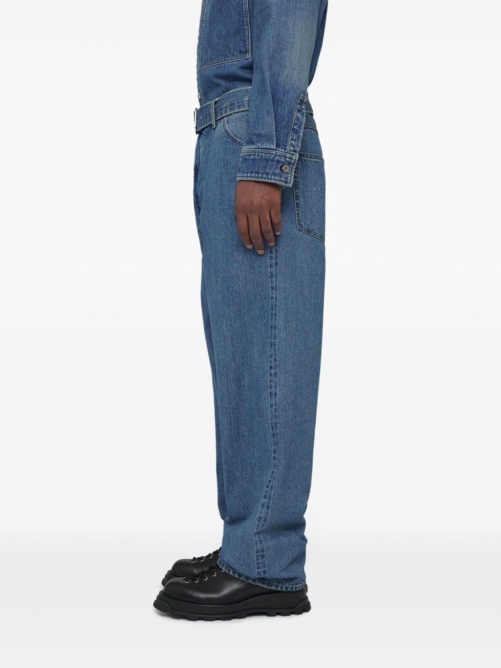 loose-fit belted jeans - 4