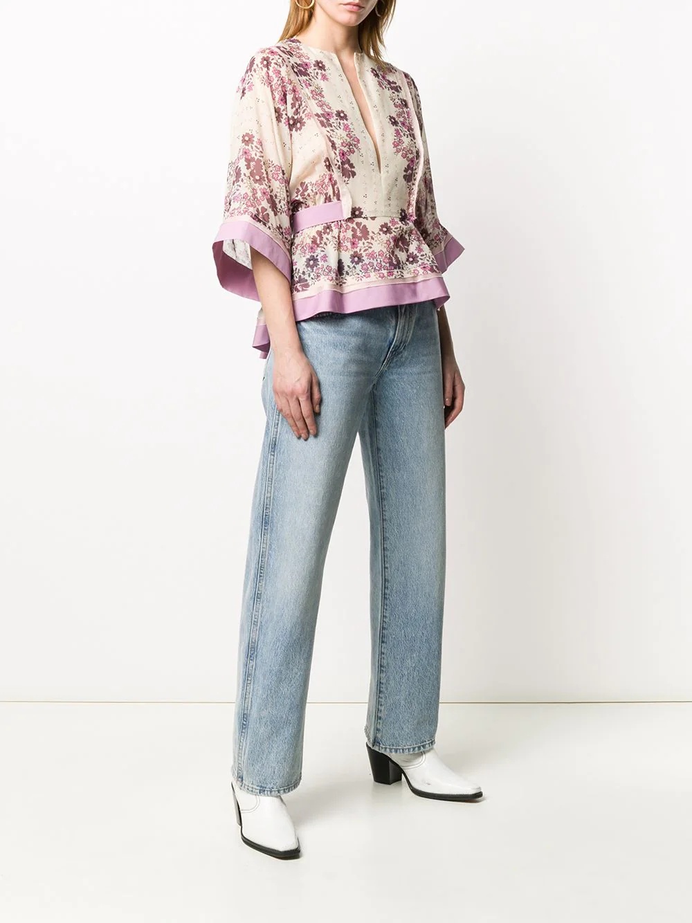 floral print blouse - 3