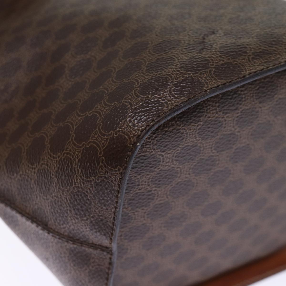 CELINE Macadam Canvas Shoulder Bag Pvc Brown - 12