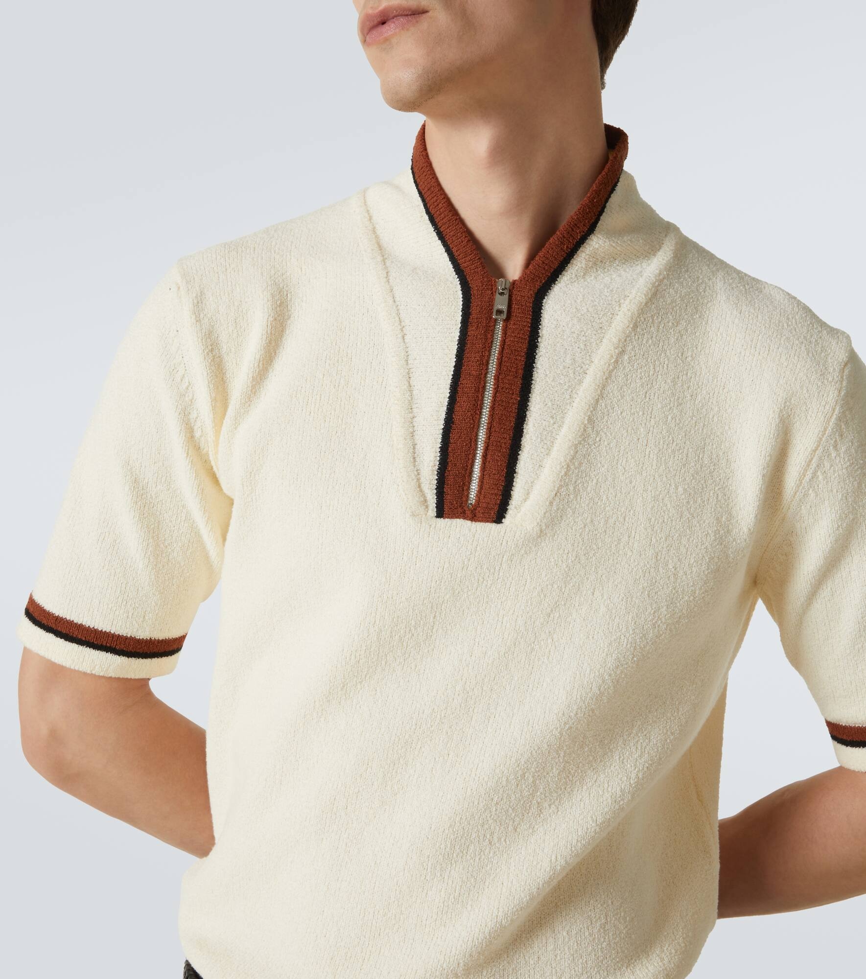 Cotton-blend polo shirt - 5