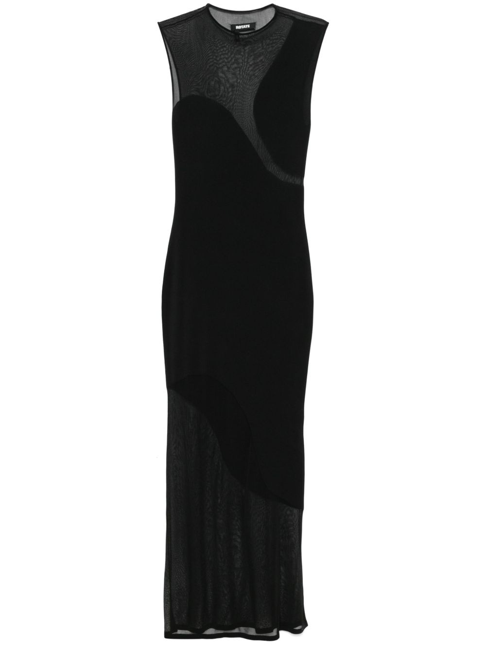 sheer knit maxi dress - 1