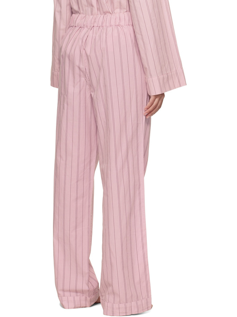 핑크 줄무늬 코튼 Pyjama 바지 3