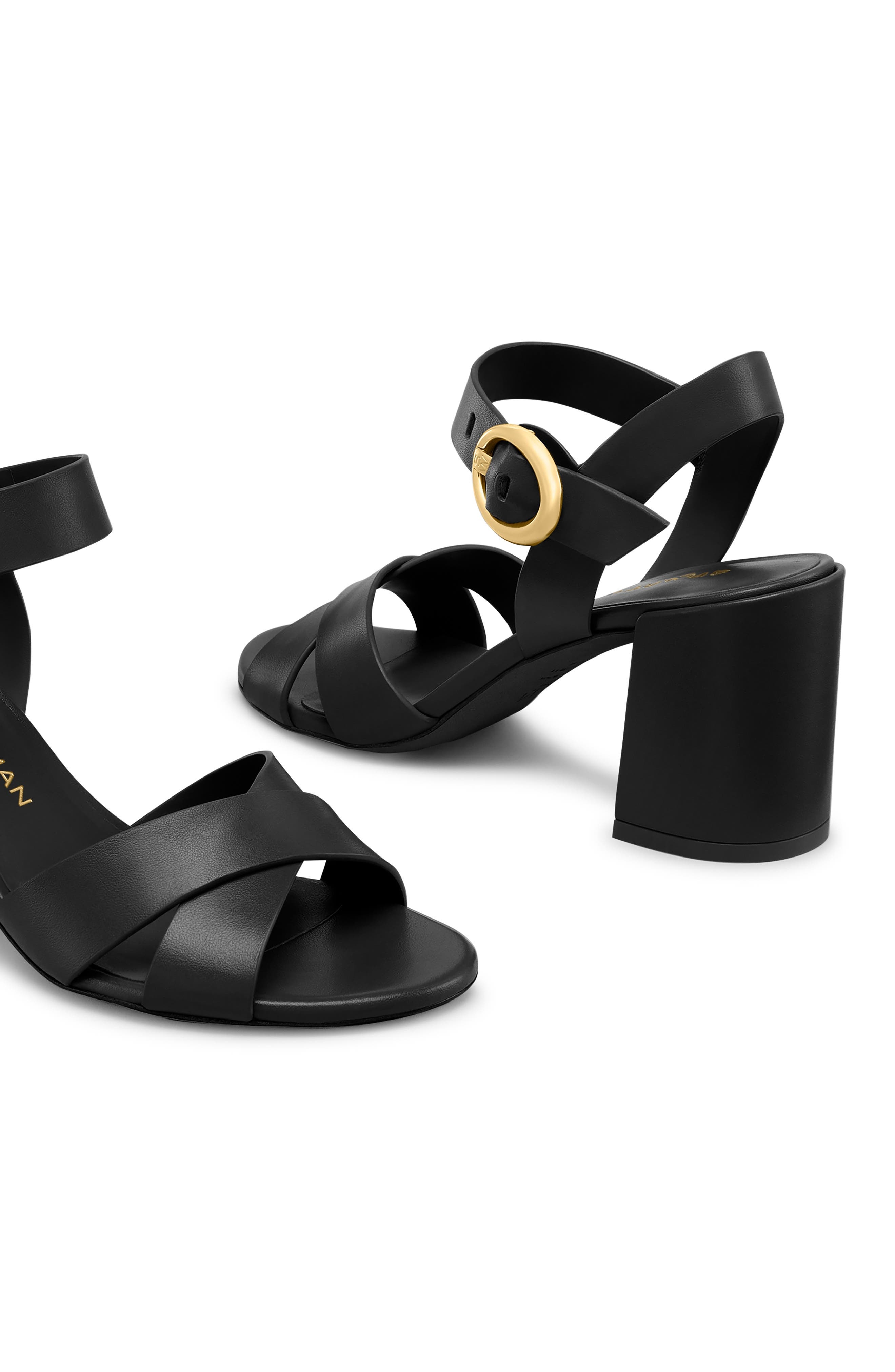 Stuart Weitzman Benni Ankle Strap Sandal in Black at Nordstrom - 4