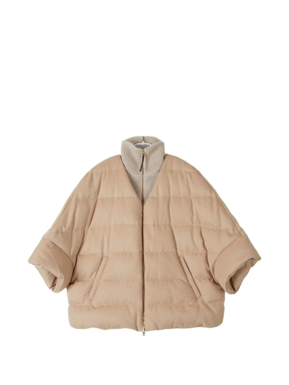 quilted high-neck jacket - 1