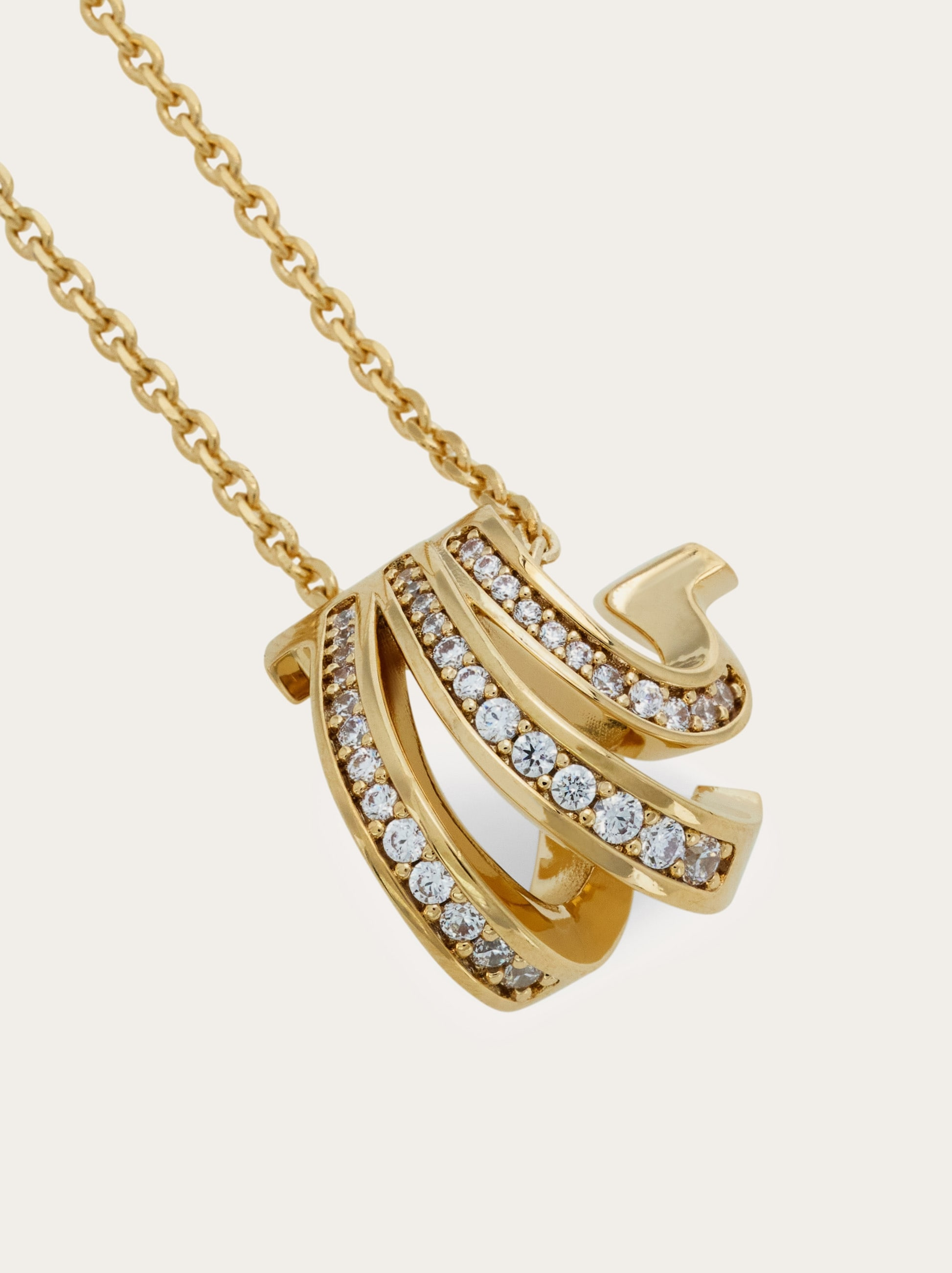Triple Gancini pendant necklace - 2
