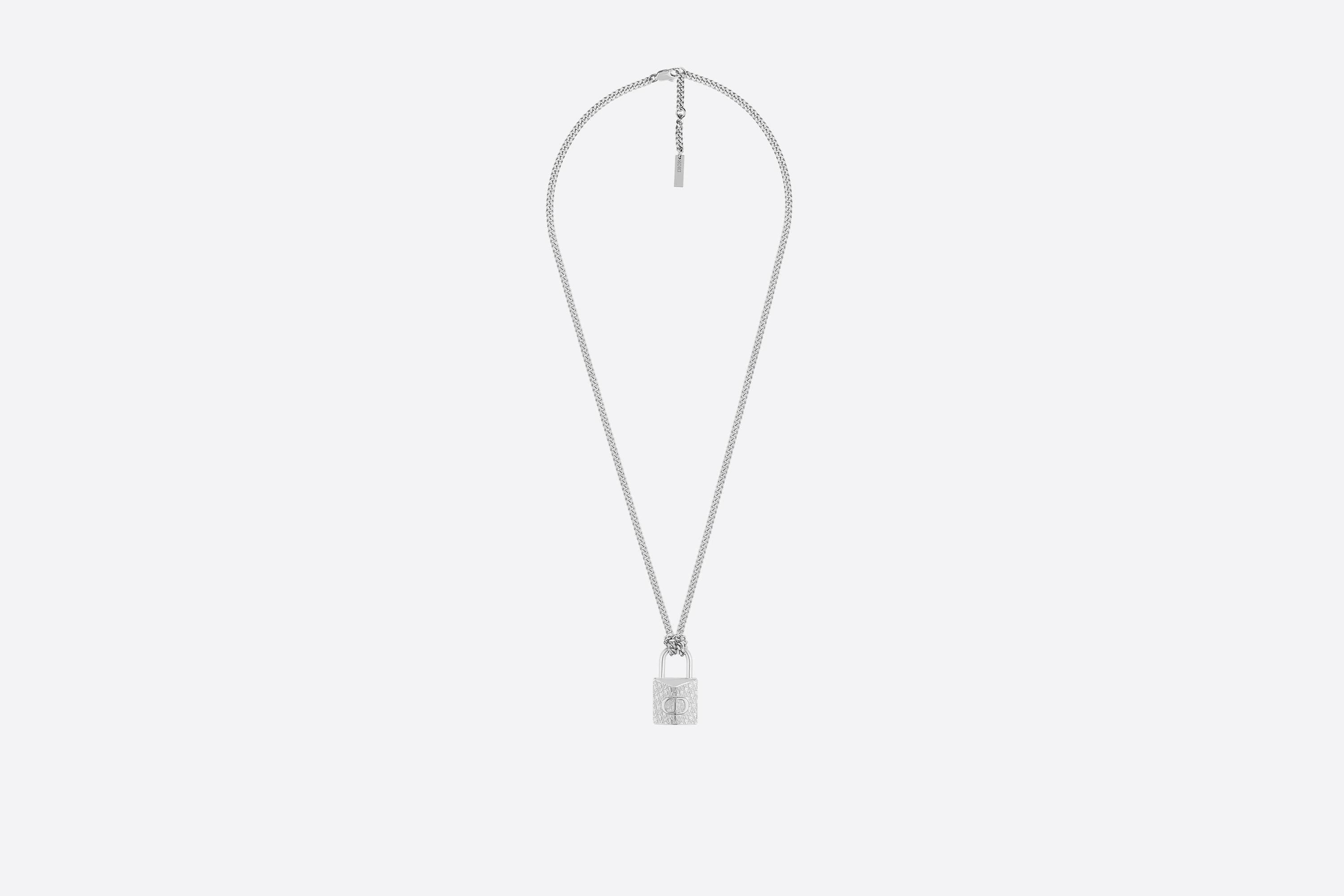 Dior Oblique Padlock Pendant Necklace - 1