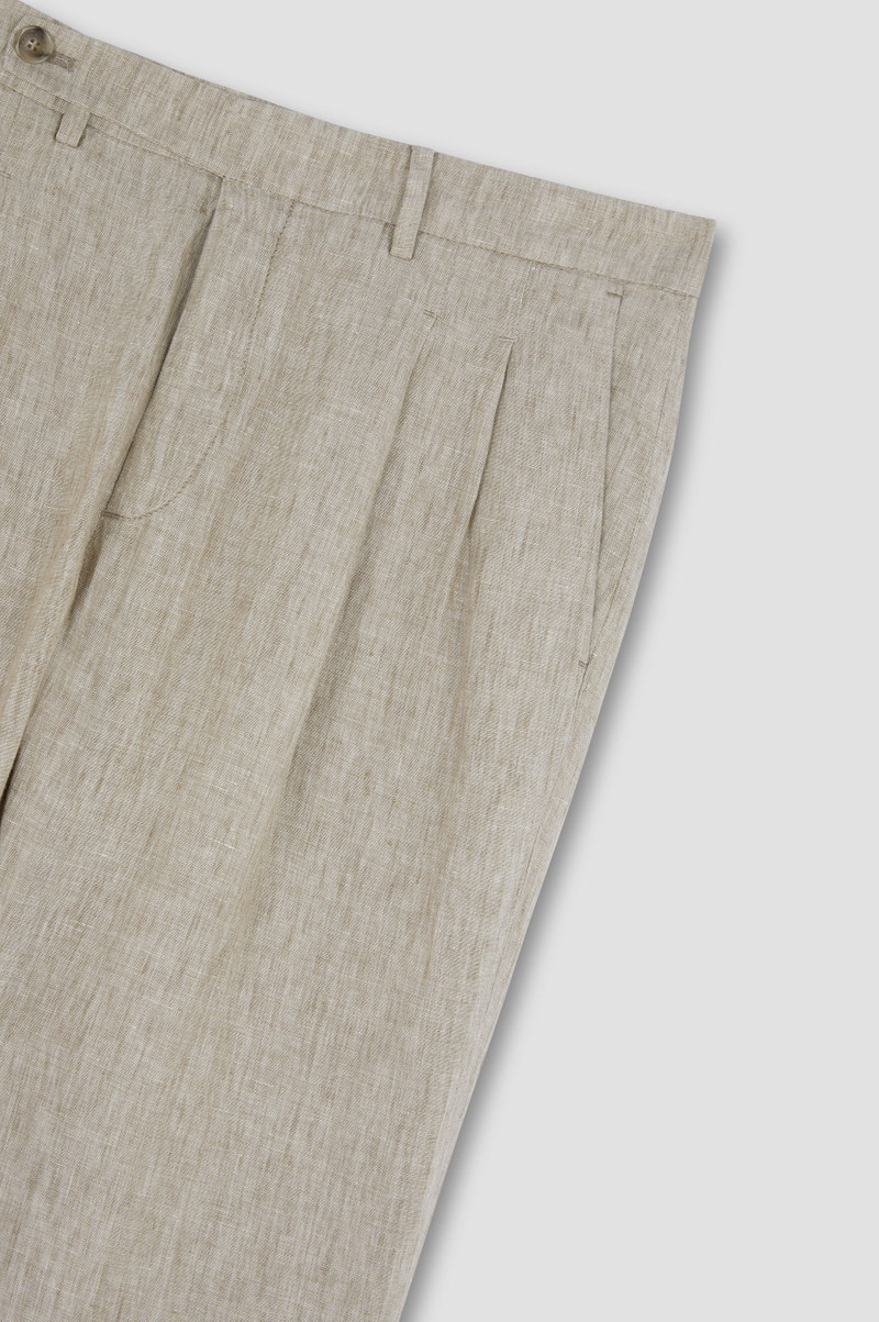 LINEN CHINO PANTS WITH PLEATS 5