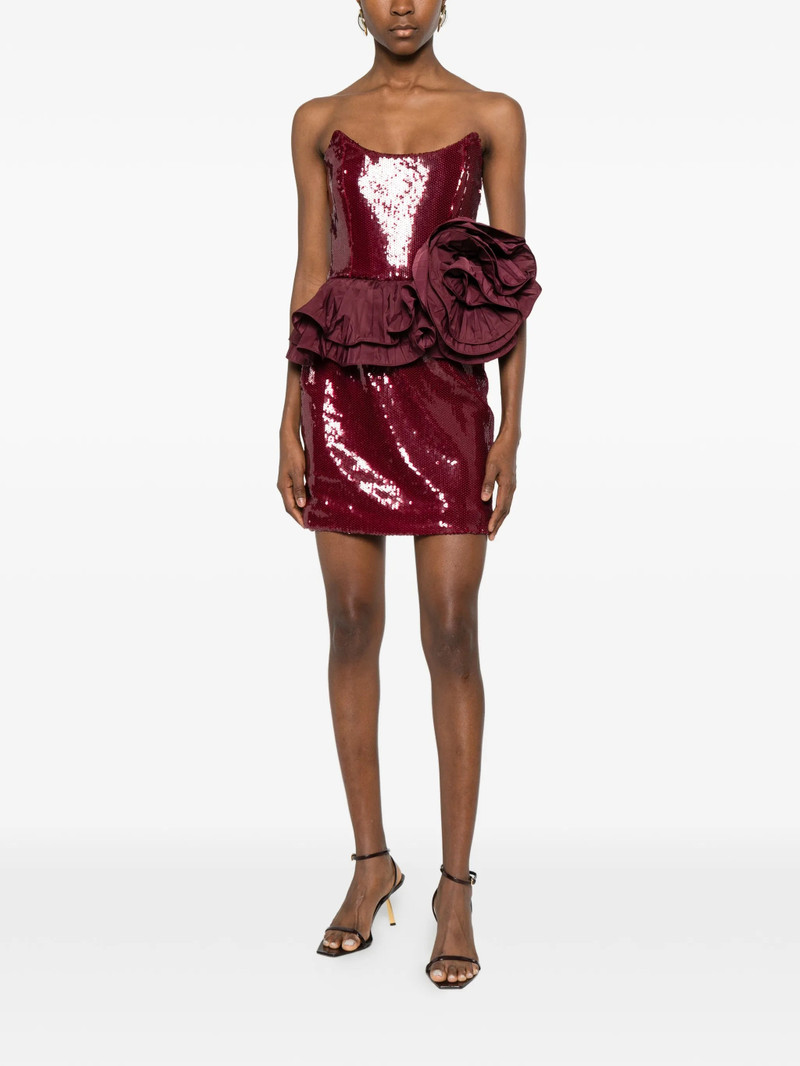 REBECCA VALLANCE sequin flower mini dress outlook