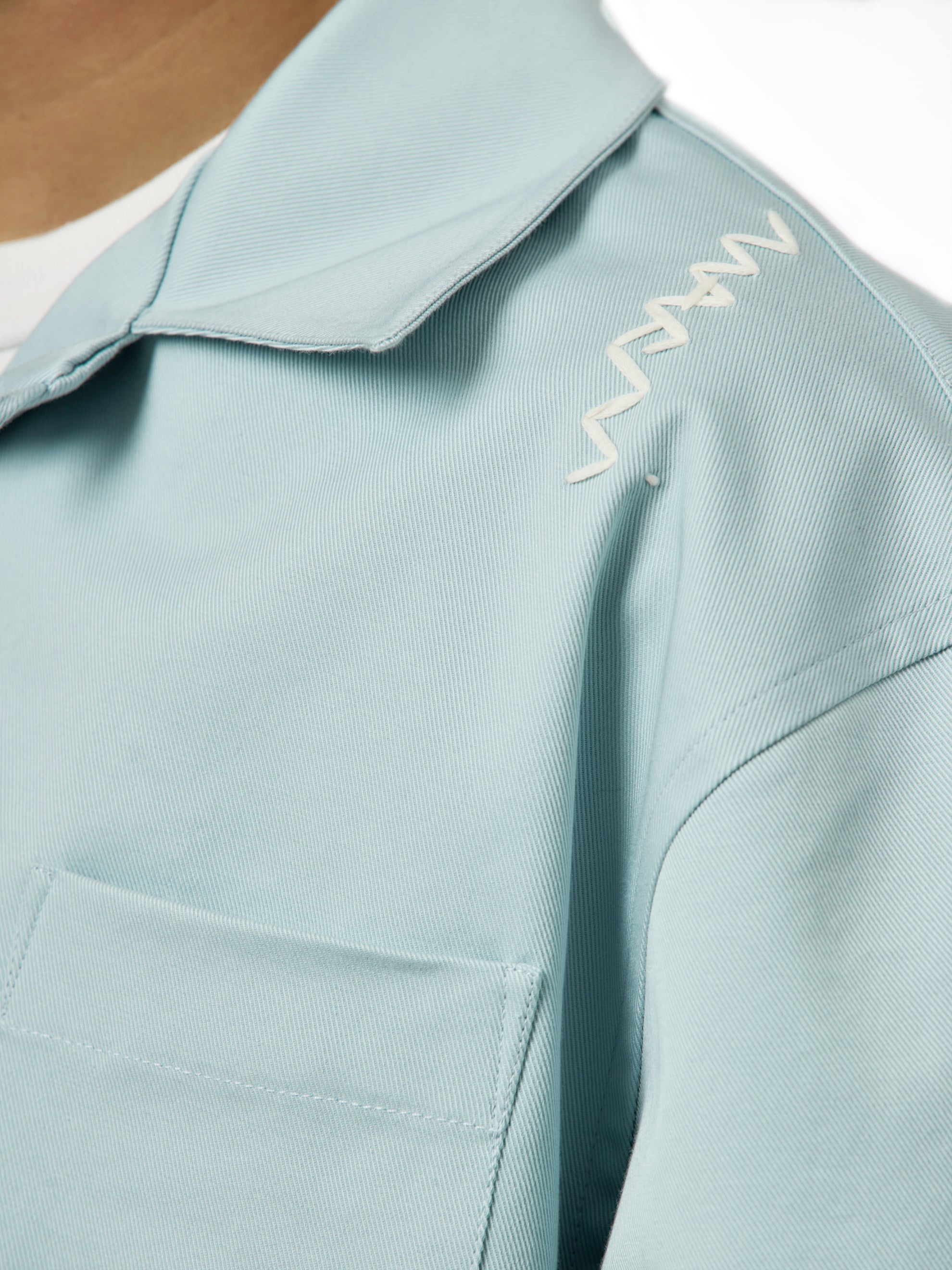 SHORT SLEEVE BOWLING SHIRT (LEADEN BLUE) - 6