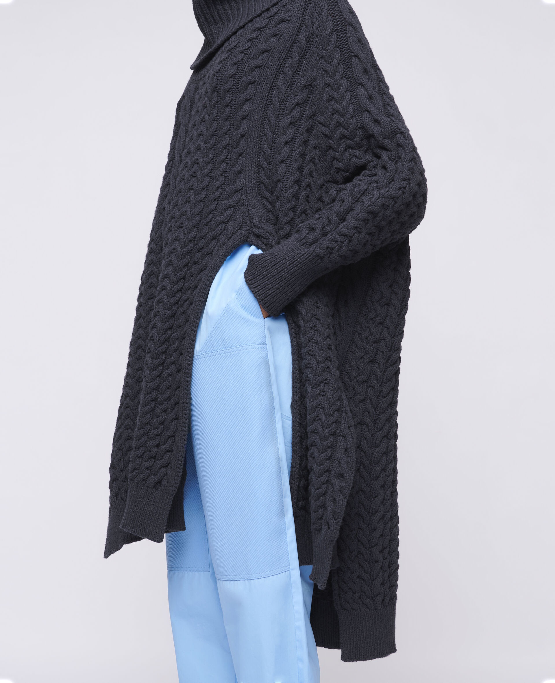 Aran Stitch Cape - 4