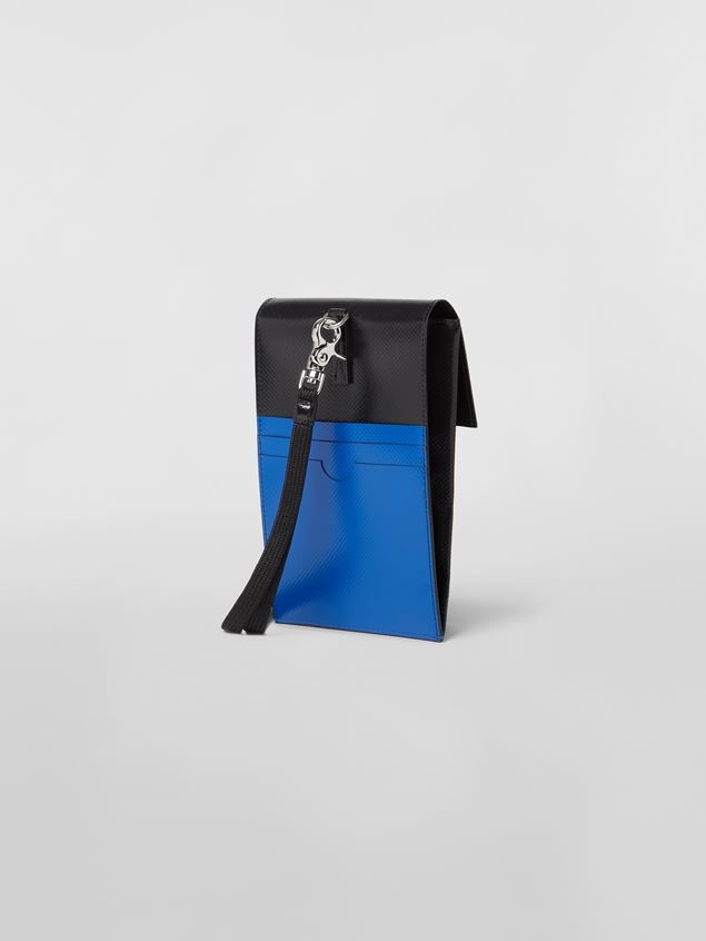 BI-COLOURED BLACK AND BLUE PVC MOBILE CASE - 3