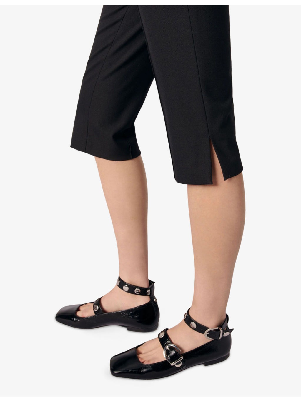 Side-Split High-Rise Stretch-Woven Capri Trousers - 5