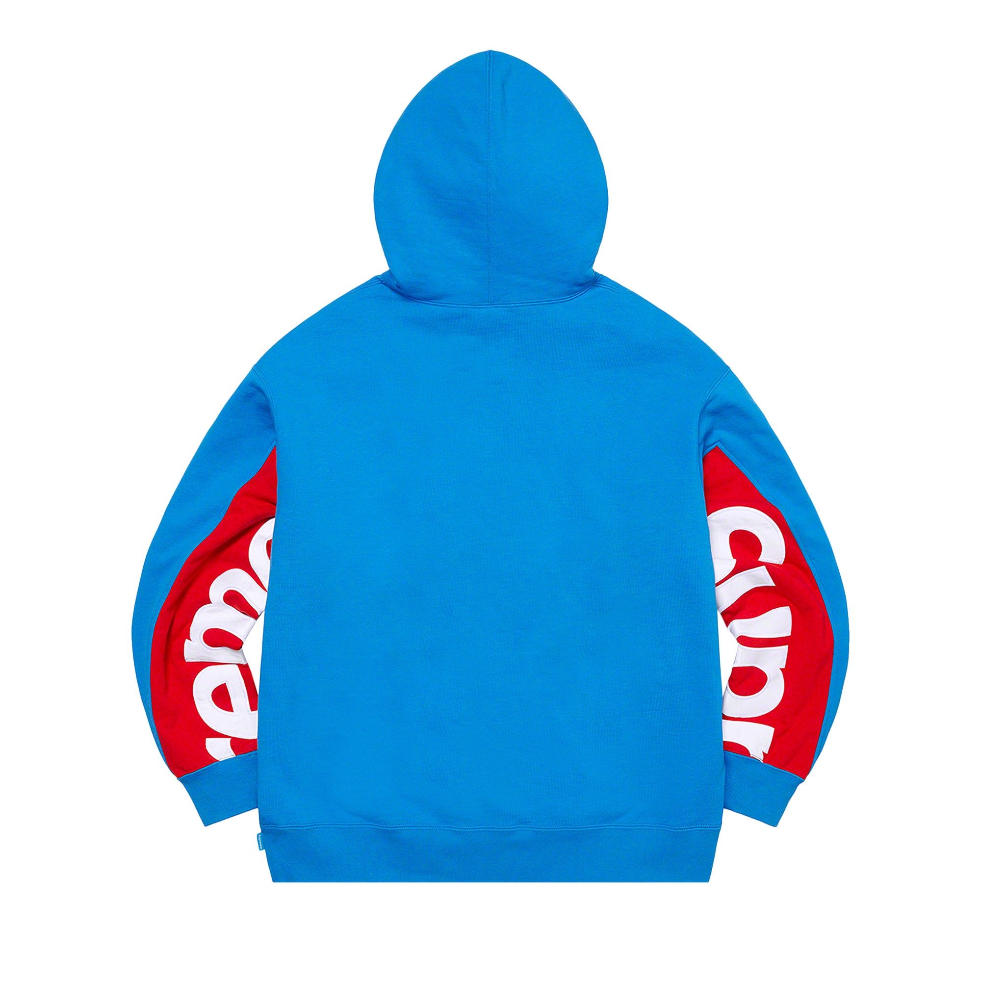 Supreme Cropped Panels Hooded Sweatshirt 'Bright Blue' - 2