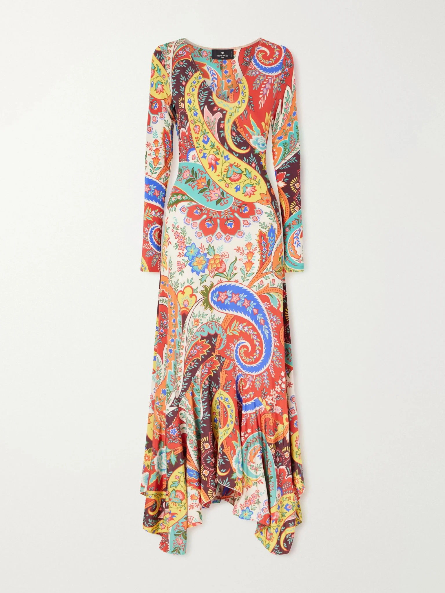 Ruffled paisley-print jersey maxi dress Multi - 1