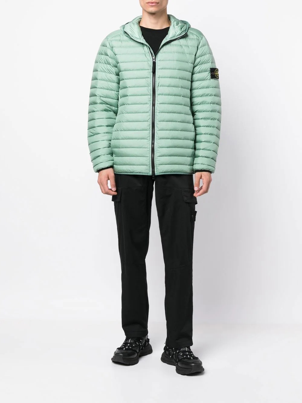 Compass-patch puffer jacket - 2