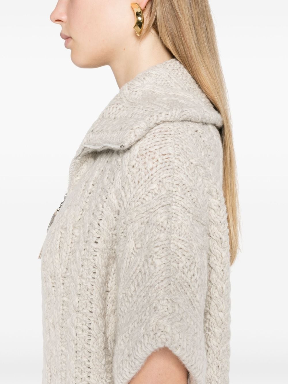 Wool zipped cardigan - 4