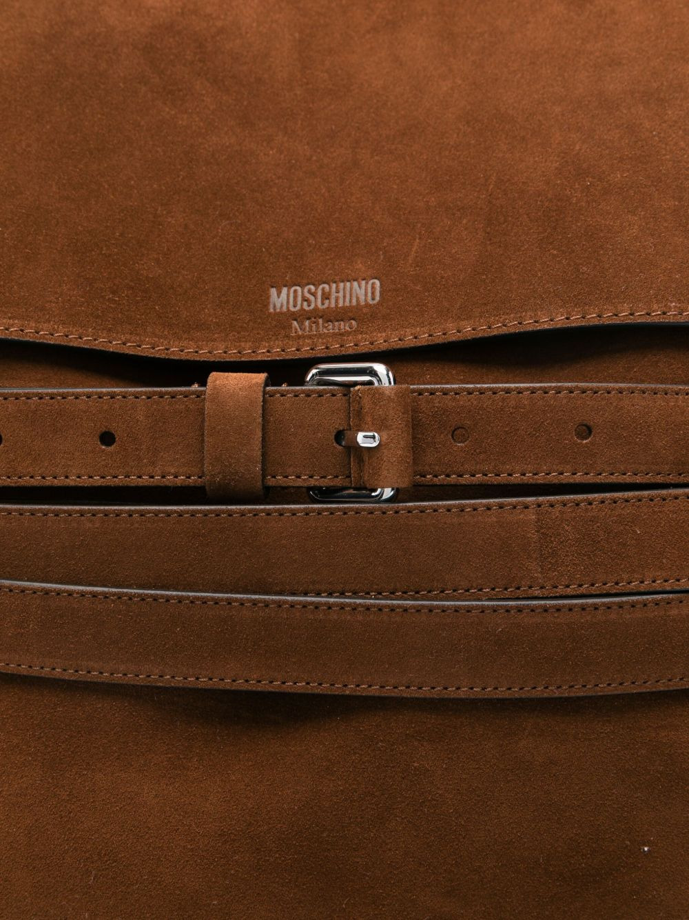 medium belted suede tote bag - 4