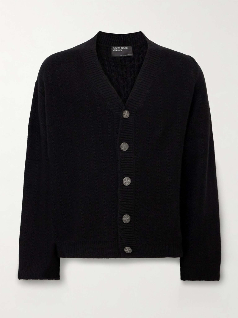 Cable-Knit Cashmere Cardigan - 1
