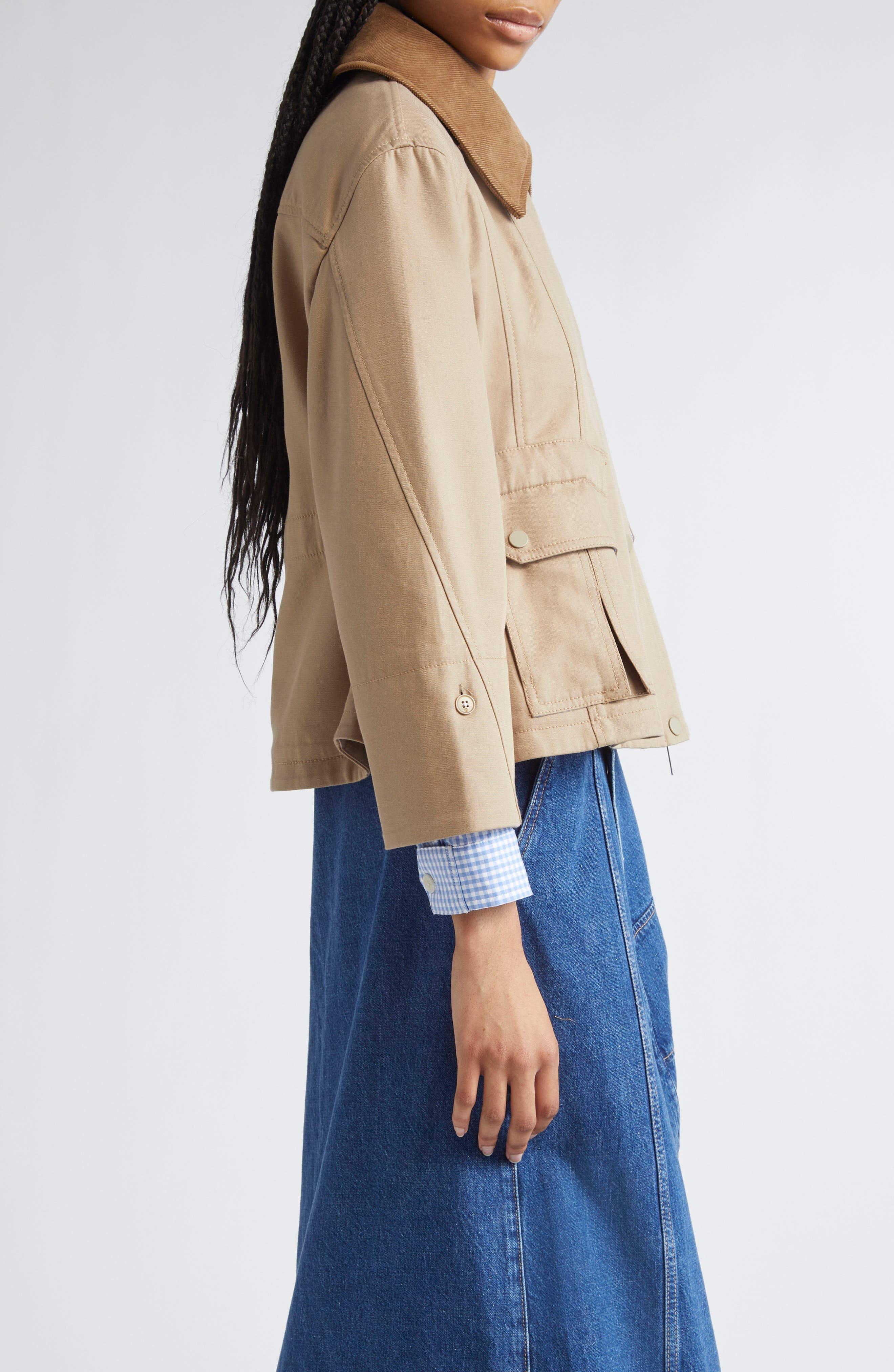 3.1 Phillip Lim Crop Barn Jacket in Praline Multi at Nordstrom - 5