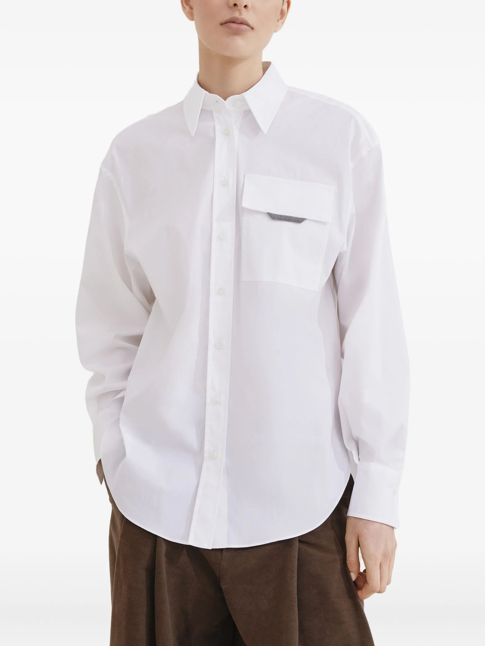 Brunello Cucinelli Long-sleeved Poplin Shirt - 5