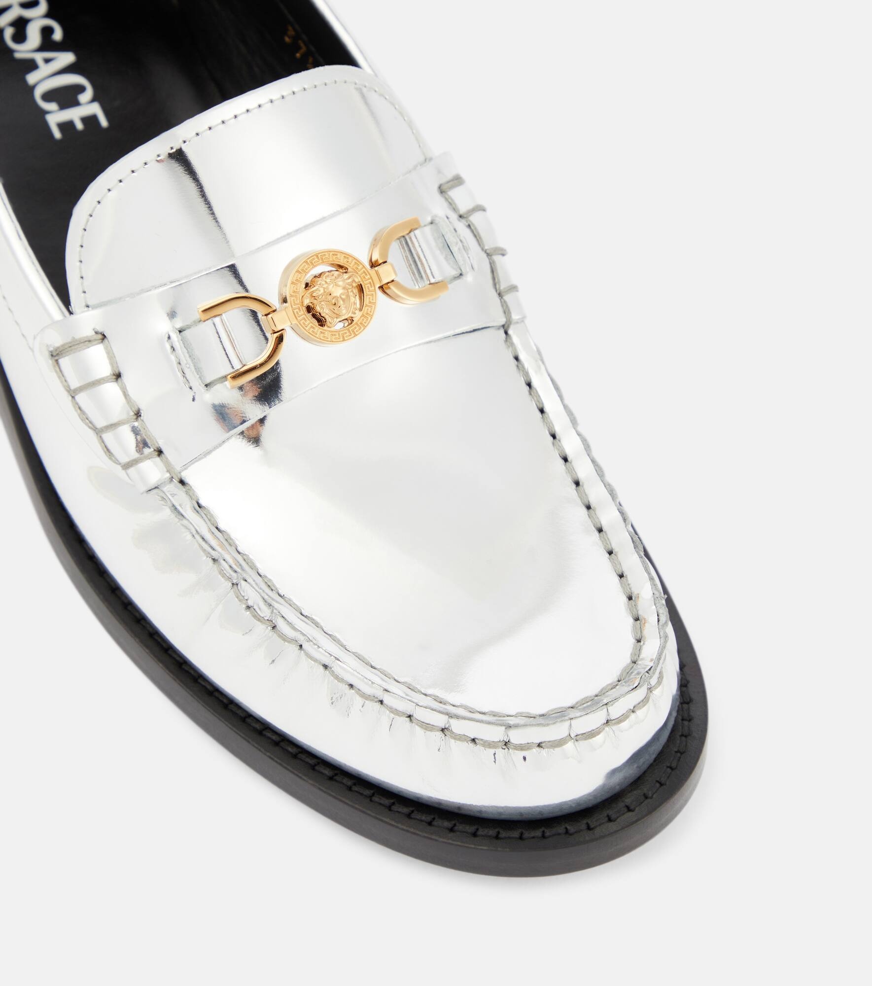 Medusa '95 metallic leather loafers - 6